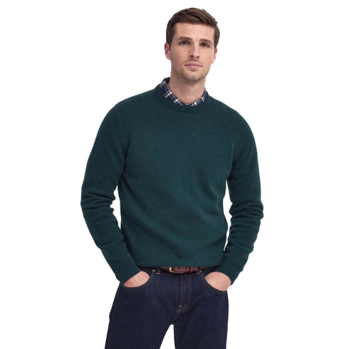 Maglia Uomo Essential, con scollatura girocollo e toppe in velluto